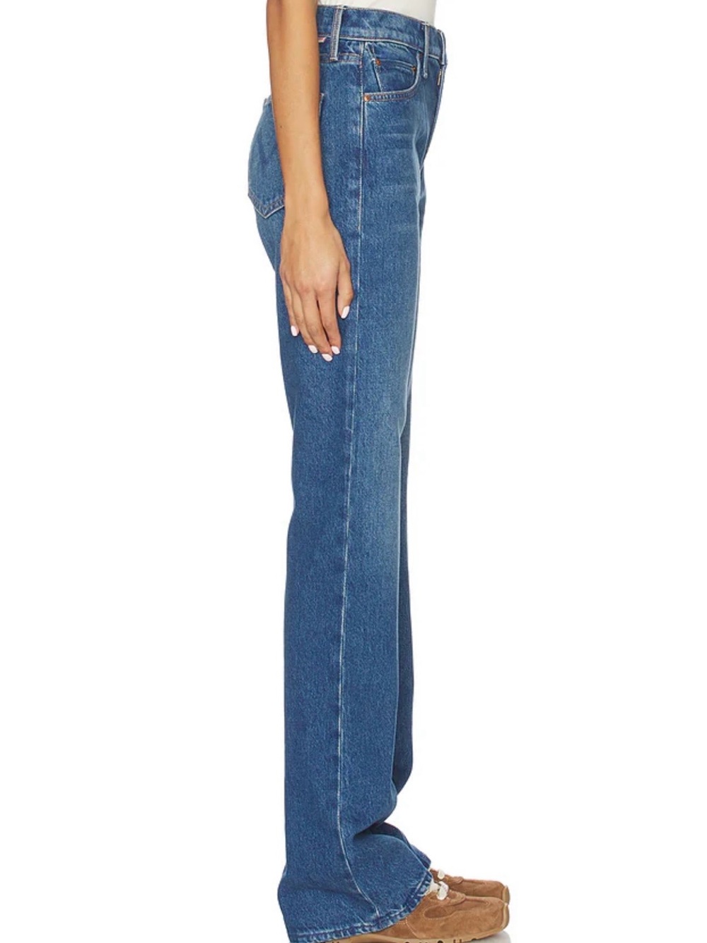 MOTHER SNACKS MIXER HEEL Women’s Classic Blue Straight Leg Jeans. - Picture 4 of 6